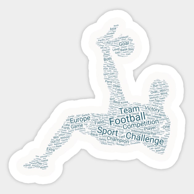 Football Footballer Silhouette Shape Text Word Cloud Sticker by Cubebox